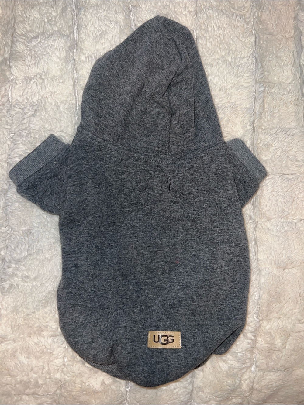 UGG Charcoal Gray Knit Hoodie Dog Sweater